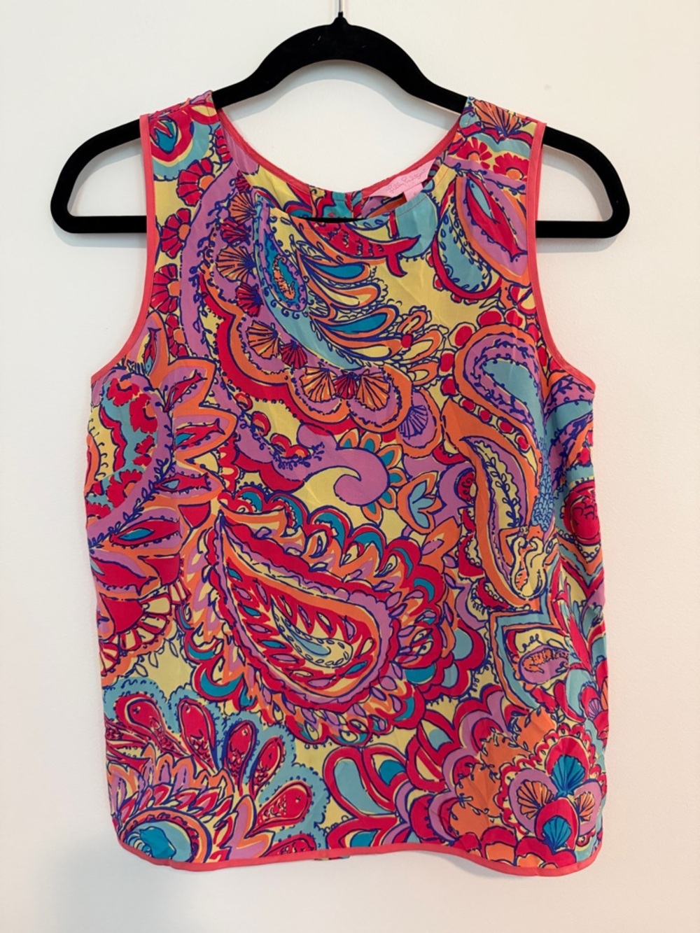 *SILK* Lilly Pulitzer Paisley Print Tank Blouse in Multicolor